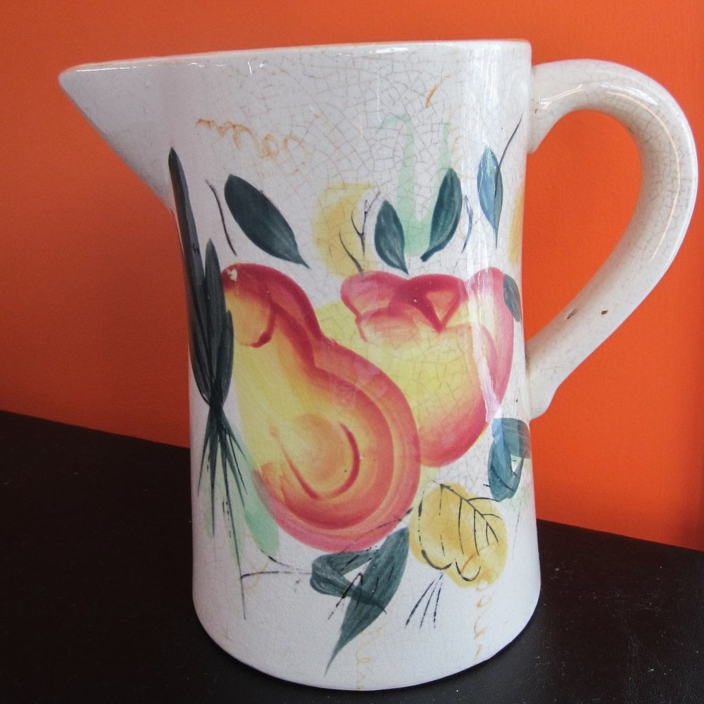 VINTAGE CHASE JAPAN CERAMIC PITCHER HAND PAINTED